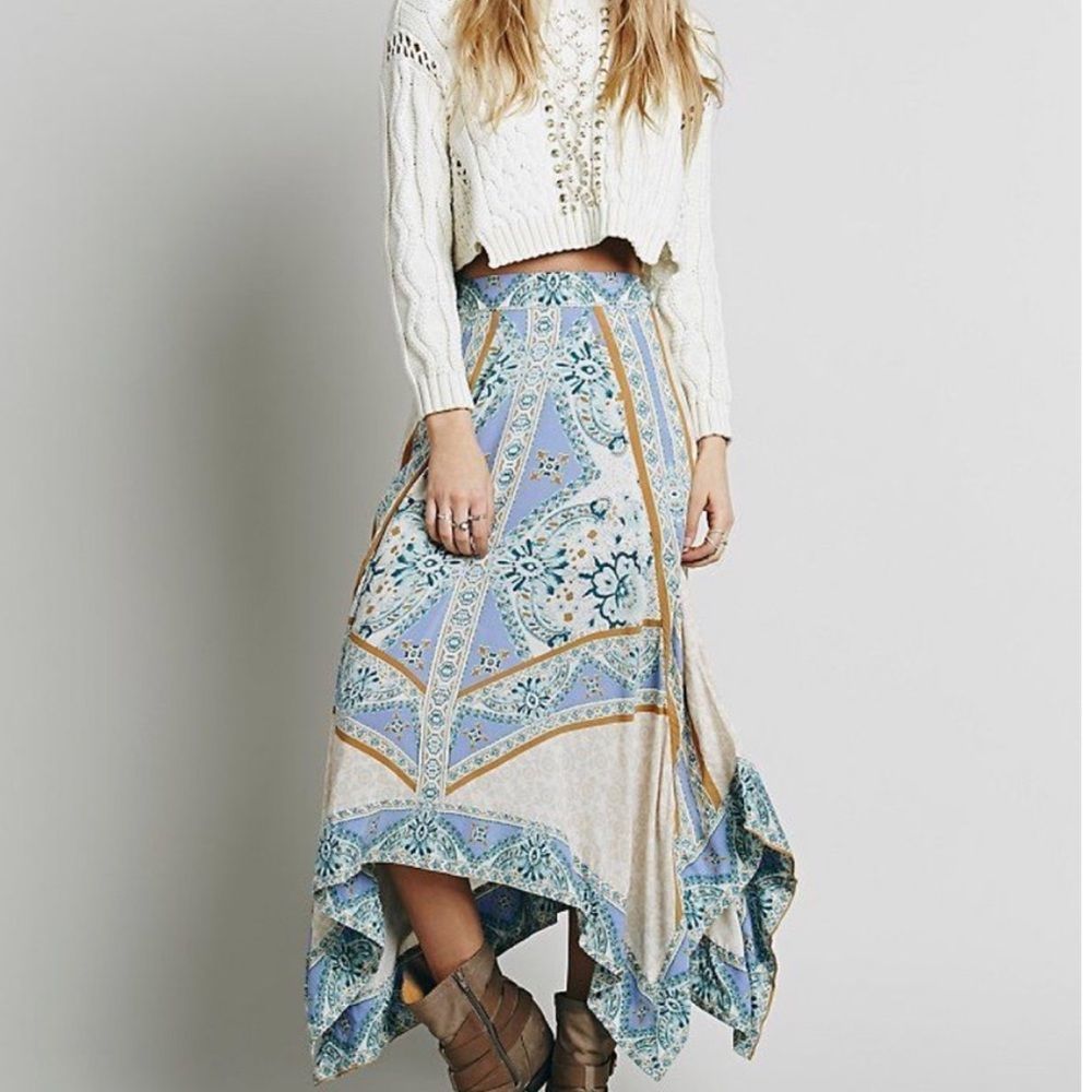 Free People Traveler bohemian maxi skirt size medium